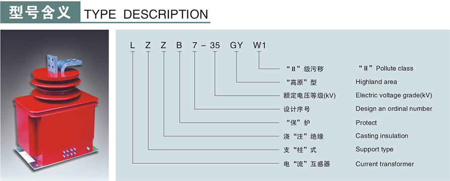 LZZB7-35GYW1型電流互感器型號(hào)說明