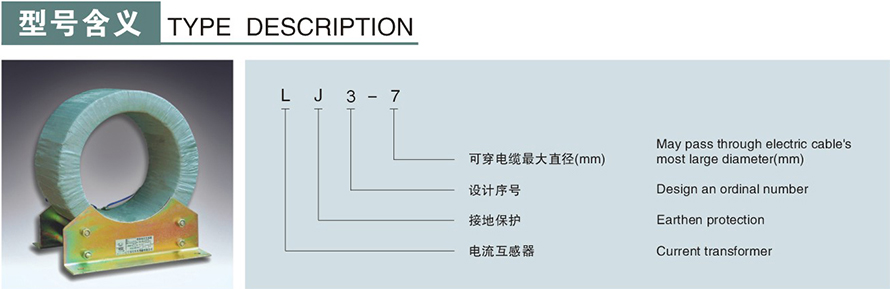 LJ3-7型零序電流互感器型號(hào)說明